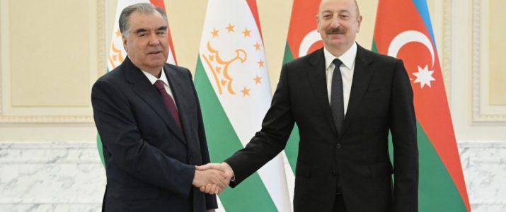 President of Tajikistan Emomali Rahmon Meets with President of the Republic of Azerbaijan Ilham Aliyev