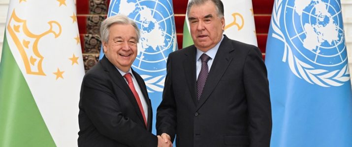 President of Tajikistan Emomali Rahmon meets with Secretary-General of the United Nations Antonio Guterres
